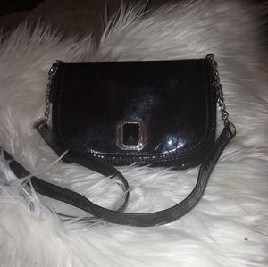 EUC NineWest Patent Black Crossbody Bag